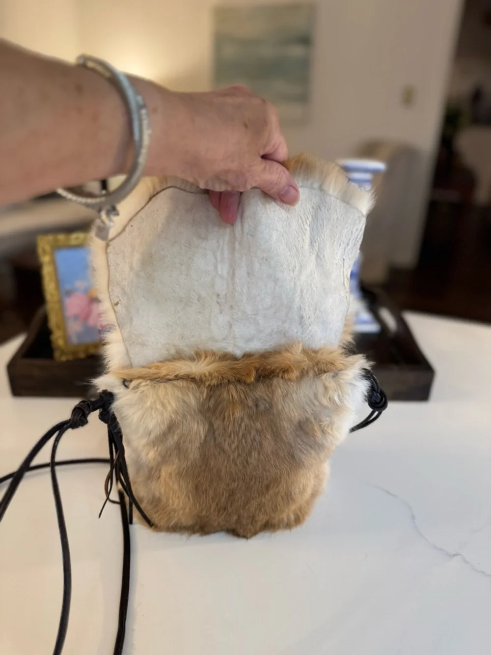 🤎 GENUINE RABBIT FUR SHOULDER BAG BY EXPRESS MADE IN AUSTRALIA!